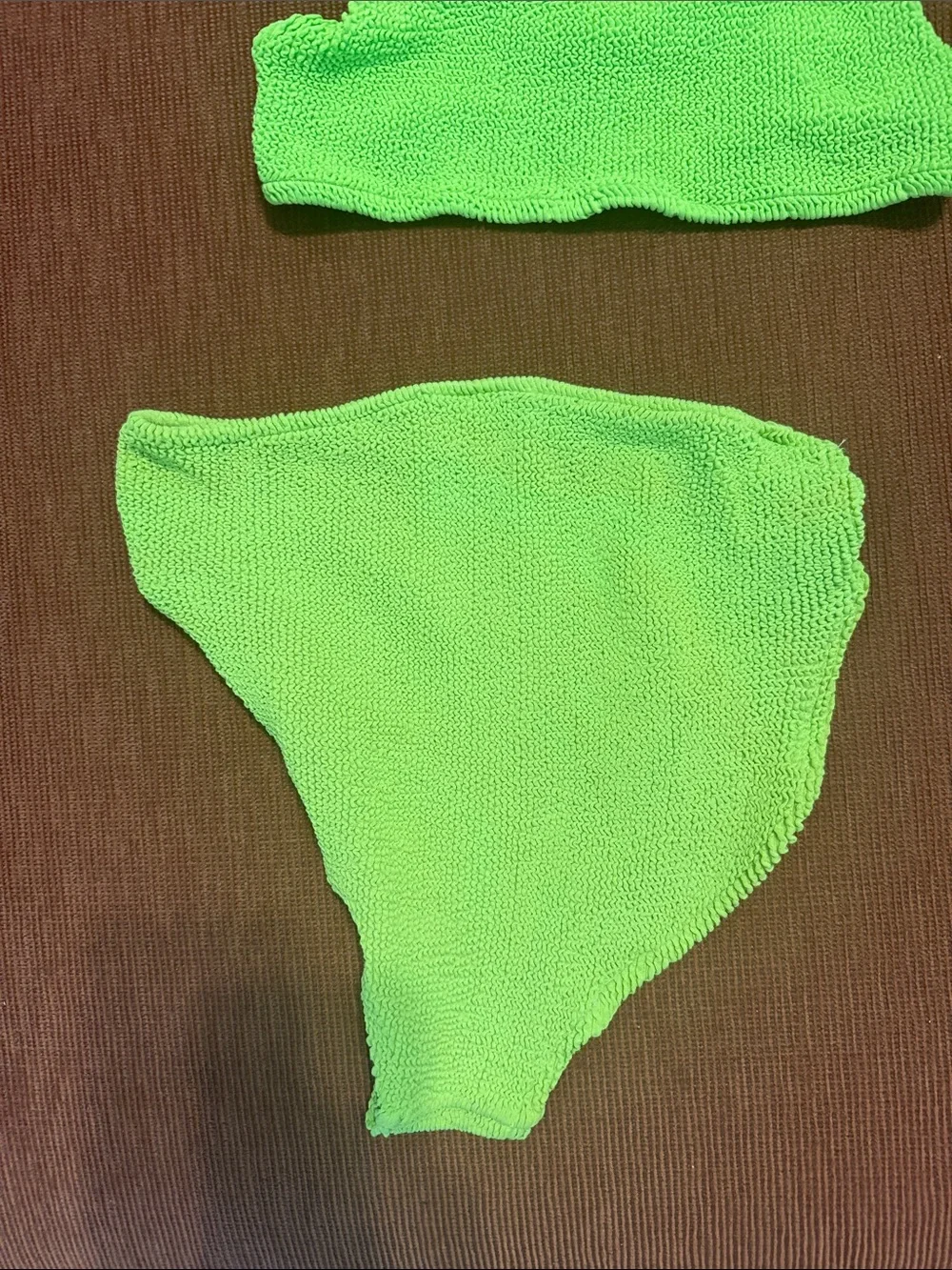Youswim Aplomb High Waisted Stretch 1 - Neon Green Textured Women’s Bikini Set